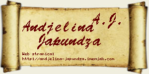 Andjelina Japundža vizit kartica